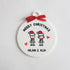 Christmas Stick Figure Ornament - 2 People/Pets